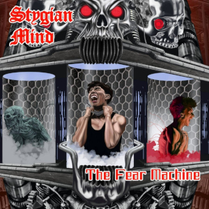 The cover art for "The Fear Machine" by Stygian Mind